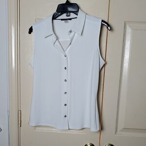 White Sleeveless Button-Up Tommy Hilfiger Size S